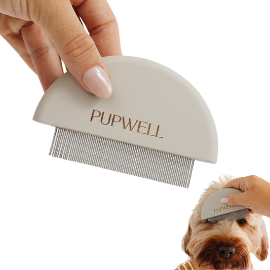 Pupwell Detailer Comb for Removing Tear Stains, Crust, and Eye Mucus and Small Tangles