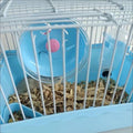 Small Pet Hamster Cage with Running Wheel Water Bottle Food Basin Portable Carrier House Mice Home Habitat for Going Out