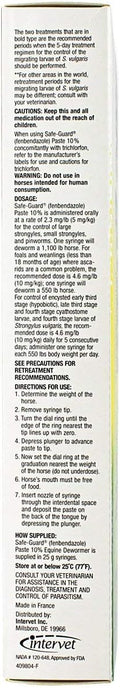 Merck Animal Health Safe Guard Equine Dewormer Paste