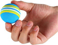 VOVIGGOL 12 Pack 2 Color Rainbow Cat Toy Balls Soft EVA Foam Interactive Indoor Kittens Favorite Toys 1.38" Dia. Small D