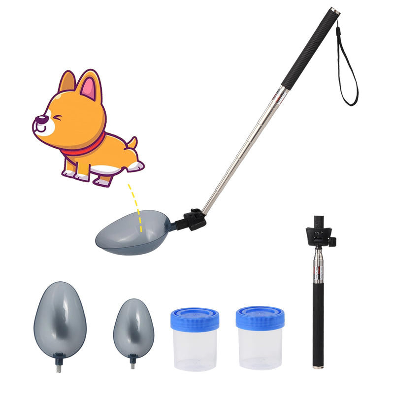 Dreamemo Dog Cat Urine Collector - Telescopic Urine Sample Catcher for UTI Test Kit,Dog Pee Stick for Veterinary Supplies.Dog Pregnancy Pee Test Kit(Basic Kit)