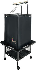 Easily Bird Cage Cover for Large Bird Cage with Play Top, Good Night Birdcage Covers, Black, 61"