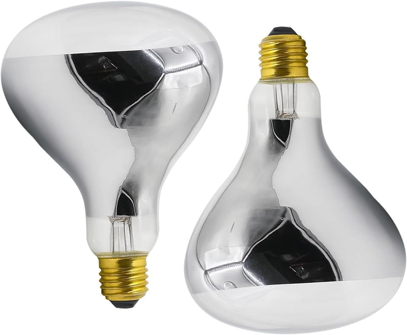 Seentech 250 Watt R40 Clear Heat Lamp Bulb – Infrared Flood Reflector Light, Incandescent Spotlight for Food Warmer, Bro