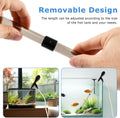 4‑in‑1 Aquarium Gravel Vacuum Siphon, Manual 80GPH Gravel Cleaner Vacuum Kit with Suction Ball & 6.5 Ft Hose, for 5‑20 G