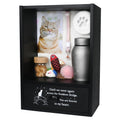 Pet Memorial Shadow Box Keepsake 9.2x13 Cat Memorial Gifts for Loss of Cat Death Sympathy Remembrance Bereavement Gift Large Pet Memory Box Frame Display Case with Deep Rainbow Bridge Drawer