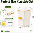 Ayvfirex Cat Litter Trash Can with Odor Control, Covered Cat Waste Container with Rotary Knob Design, Compact Portable Litter Disposal Bin for Home Outdoor & RV