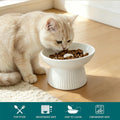Ceramic Elevated Slow Feeder Cat Bowl,Anti Vomiting & Choking Cat Slow Feeder,Raised Heart Shaped Cute Cat Bowl Slow Fee