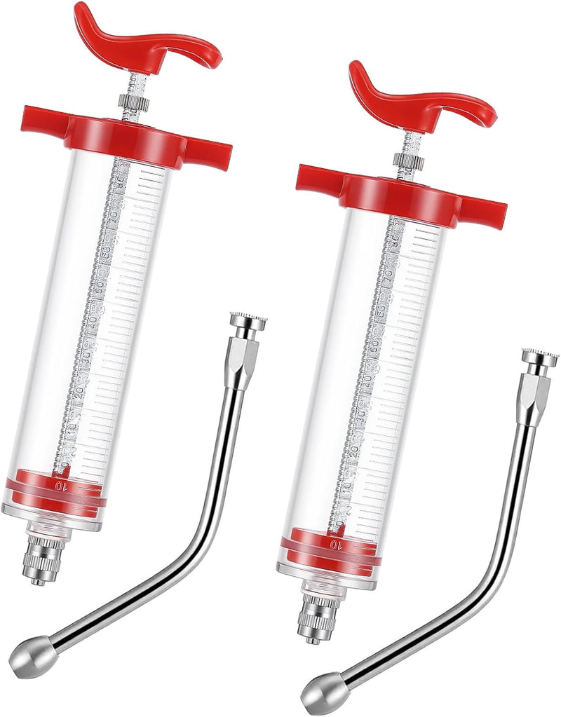 Threlaco 100ml 2 Pcs Drench Gun for Goats, Sheep & Cattle