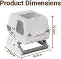 Semi-Automatic Sifting Cat Litter Box,Enclosed,No Electricity,Easy Clean