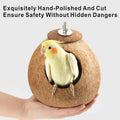 Bird Nest for Cage Natural Coconut Shell Bird House Parakeet Nesting 2 Pack