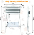BWOGUE 2 in 1 Portable Dog Bath Tub Elevated Collapsible Dog Bathtub Washing Station with Drainage Hole for Bathing, Shower and Grooming, Pet Tub for Puppy Small Medium Dogs Indoor and Outdoor