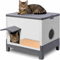Tailtastic Heated Outdoor Cat House for Winter, Foldable Plastic Shelter