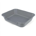 Ying Tutu 1 Pack of Extra Large Cat Litter Box (ABS Material), Low Entry Senior Litter Pen for Geriatric Kitty Big Cats, Jumbo Pet Safe Litter Boxes Tray for Indoor Pets Potty (Gray, 24" L x 20" W)
