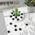 Flat Glass Marbles Black White Fish Tank Decor 90 Pcs 1LB
