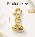 2 Pcs Bell for Dog Collar, Dog Collar Bells Gold