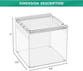 Reptile Terrarium,6.8" x 6.8"x 6" Reptile Breeding Box, Magnetic Acrylic Enclosure，for Tarantula，Hermit Crab，Jumping Spi