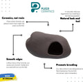 Plecoceramics Cichlid Stone Decoration - Aquarium cave for Cichlids, Betta, Small Fish - Fish Tank Hideway Decor - Betta