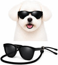 G014 Dog Small Breed up to 15lbs Pet Cat Puppy 80s Retro Sunglasses (Black)