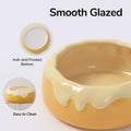 Guinea Pig Food Bowl Hamster Ceramic Water Dish Anti-Spill & Prevent Tipping Rabbit Feeding Bowl for Guinea Pig, Syrian 