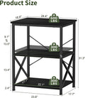 Snughome Reptile Tank Stand, 24" x 18" Terrarium Stand with 3-Tier Open Storage Shelves, Reptile Enclosure Stand, Heavy 