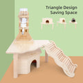 Niteangel Hamster Play Wooden Platform: Triangle - 9" L x 9" W - 6.3" H