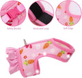 Guinea Pig Harness & Leash Set, Mesh Vest for Small Pets Walking Pink L