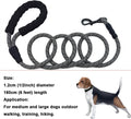MayPaw Heavy Duty Rope Dog Leash, 3/4/6/7/8/10/12/15/20/30 FT Nylon Pet Leash, Soft Padded Handle Thick Lead Leashes for Large Medium Dogs (Black, 1/2" * 6')