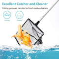 Fish Net for Fish Tank, Fine Mesh Aquarium Net with 9-24 Inch Stainless Steel Long Handle, Extendable Fishing Tank Net f
