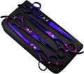 Purple Dragon Professional 7.0 inch Dog Grooming Scissors Set with Silencer