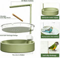 Bird Automatic Bath Shower,Large Bird Shower Fountain with Running Water