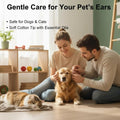 zimumoda 50 Pcs 2-in-1 Pet Ear Cleaning Cotton Swabs for Dogs & Cats - Essential Oil Infused Cat Ear Cleaner - Gentle Ear Wax Removal - Soothing Itch & Freshness - Individually Wrapped for Easy Use