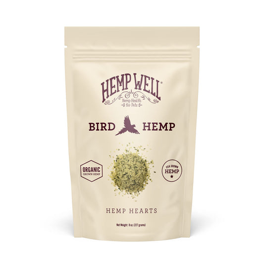 Hemp Well Organic Hemp Hearts for Birds - Reduces Feather Plucking, Promotes Relaxation, Immune Support, Organic, USA Grown, GMO Free – 8 Ounces