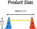 TNZMART Dog Agility Jumps Hurdles and Weave Poles Training Equipment Set Adjustable Dog Cones Obstacle Course for Backya
