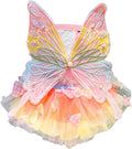 Dog Rainbow Butterfly Princess Dress Summer Thin