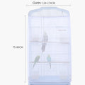 ZARSIO Birdcages Mesh Net Skirt Cover Reusable Stretchy Bird Cage Seed Catcher (31 x 67 inch)