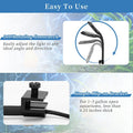 DaToo Mini Clip On Aquarium Light 7W Dimmable Small Fish Tank Light USB Moving Lamp with White Red Blue Green LED for 1 