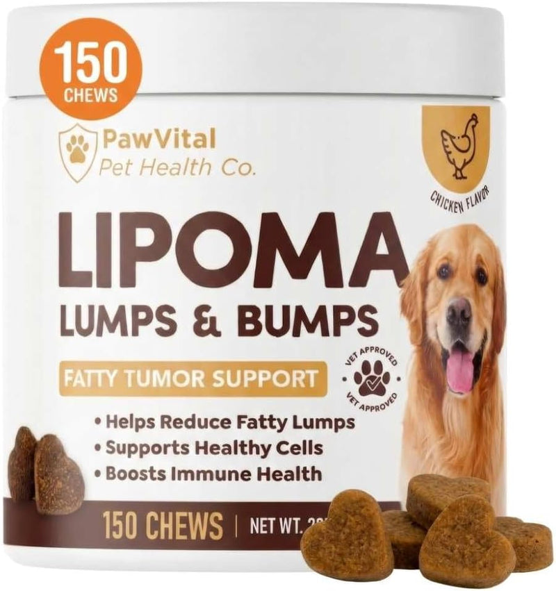 Lipoma Treatment for Dogs – Lumps & Bumps Support, Helps Reduce Fatty Tumors, Turkey Tail Mushroom Chews for Immune Heal