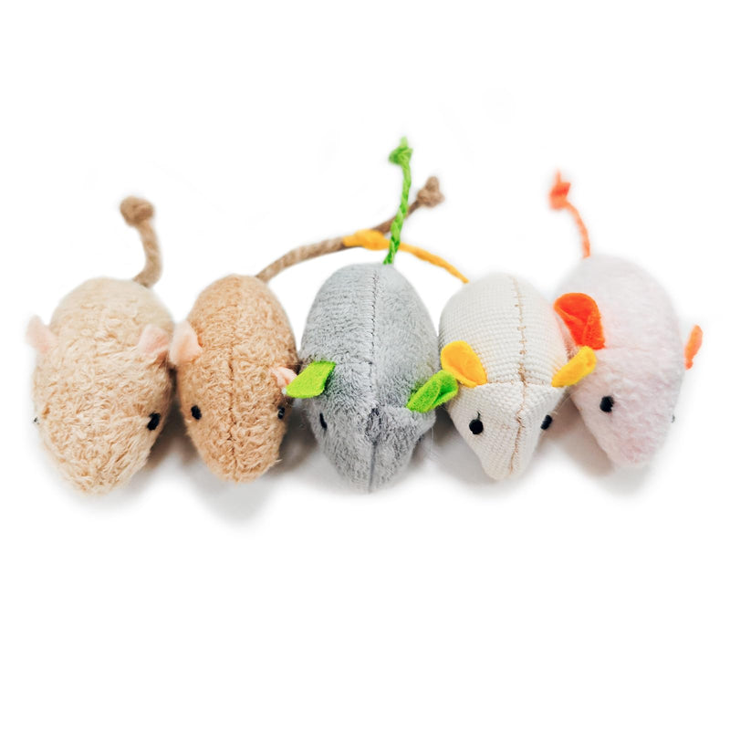Shudyear cat Toys 5pcs Mouse Toys, Interactive Catnip Animal Toys for Indoor Kittens to Eliminate Boredom for Bored Indoor Cats (5pc)