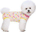 Miaododo 2 Packs Pet Dog Recovery Onesie Suit for Dogs Cats After Surgery,Dog Abdominal Wounds Bandages Cone E-Collar Alternative. (Pink, S)