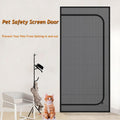 DOOREASY Cat Screen Door, Upgraded Pet Door Mesh Screen Prevent Cats Dogs from Running Out, Cat Resistant Screen Door with Zipper Closure, Easy Install (Fits Doors Up to 36"x96")