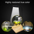 LED Aquarium Light 360 Degree Full Spectrum LED Light with Bamboo Board 10W Nano Fish Tank Light USB Powered Flat Nano A