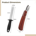 2 Pcs Professional Hoof Trimming Kit, Hoof Knife with Sharpener, Dual Grit Diamond Sharpening Rod, Ergonomic Handle for 