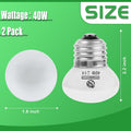 Reptile Heat Lamp Bulbs, UVA Reptile Heat Bulb 2 Pack, 40 Watt Heat Light Bulbs, Daylight Basking Spot Light for Lizard,