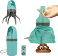 Dog Pooper Scooper, Portable No Touch Poop Scooper for Small Medium Large Dogs, Dog Waste Pick-up Cleaner with 15PCS Bag