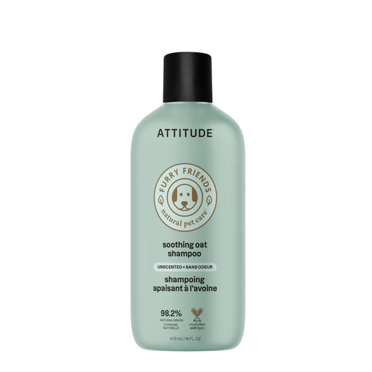 ATTITUDE Soothing Shampoo for Cat & Dog, Vegan and Cruelty-Free, Unscented, 16 Fl Oz