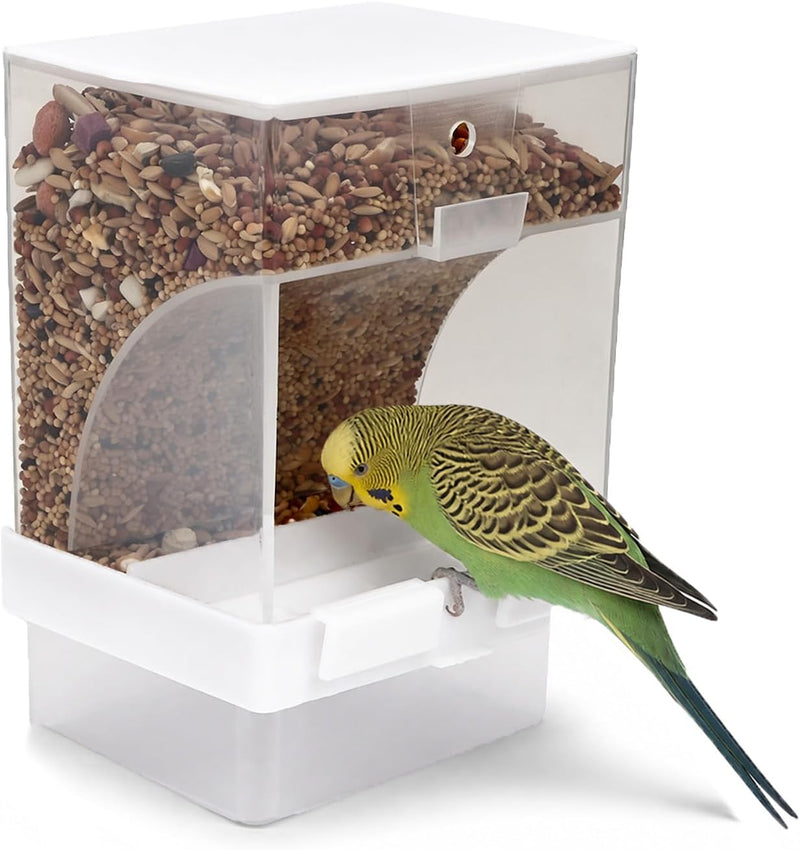 Hypeety Automatic Bird Feeder No Mess Parakeet Cage Seed Food Dispenser