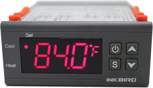 Inkbird Dual Stage DV 12V Digital Temperature Controller Fahrenheit Thermostat Heating and Cooling for Homebrewing Brew 