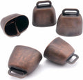 5 Pack Grazing Copper Bells, Metal Cow Bells for Dogs, Animal Copper Loud Bronze Bell, Small Brass Bell, for Cow Horse Sheep Cats Small Pets Anti-Theft Accessories (Red Bronze)