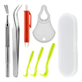 Ovrilossa Tick Remover Tool Kit, Portable Stainless Steel Tick Tweezers + Remover TicksKey, 7pack Essential Tools for for Humans, Dogs & Cats Outdoor Activities, Quick & Safe(Size:1pack)