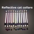 Jigichu 6 Pack Reflective Cat Collar with Bell, Breakaway and Safe Collars for Cats, Nylon, Pet Collar Mixed Colors Adjustable19-32cm